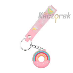 Brelok do kluczy 144 - donut - różowy